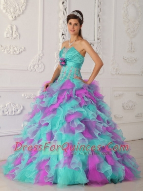 Classical Multi-color Ball Gown Strapless Floor-length 2014 Spring Quinceanera Dresses
