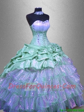Beautiful Ruffled Layers Sweet 16 Dresses with Beading