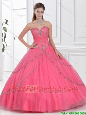 2016 Beautiful Ball Gown Sweet 16 Dresses with Beading