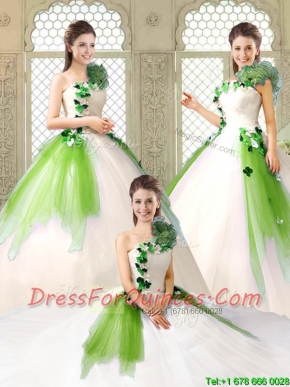 Cheap One Shoulder Sweet 16 Dresses with Appliques and Ruffles