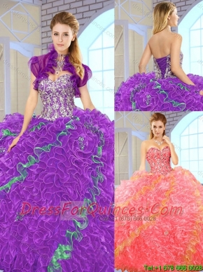 Fall Beautiful Multi Color Quinceanera Dresses with Sweetheart