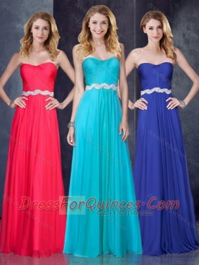 Beautiful Empire Sweetheart Beaded Aqua Blue Prom Dress