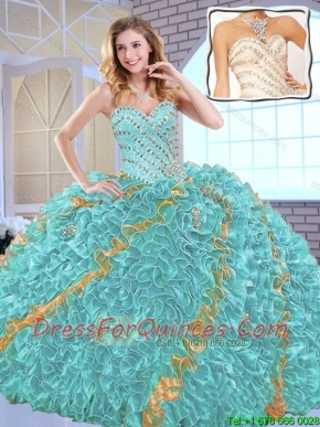 2016 Gorgeous Beading Sweet 16 Dresses with Beading and Ruffles