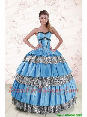 Unique Sweetheart Ball Gown Beading Quinceanera Dresses for 2015