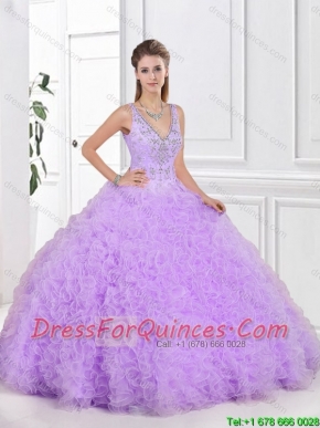 2016 New Arrivals Open Back Quinceanera Gowns with Beading and Ruffles