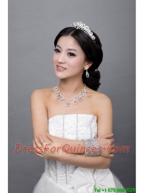 Luxurious Alloy With Rhinestone Crystal Ladies' Jewelry Sets