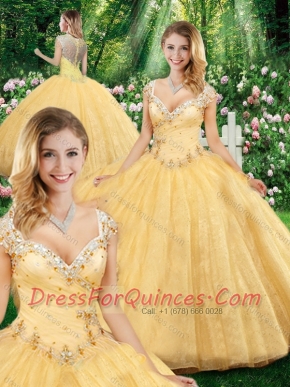 Latest Ball Gown Straps Quinceanera Dresses with Beading