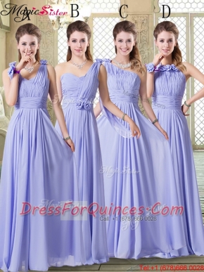 Pretty Empire Floor Length Prom Dresses in Lavender