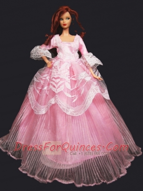 Pretty Princess Pink Dress Gown for Barbie Doll