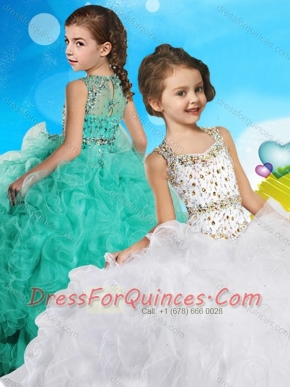 Best Selling Beaded Bodice and Ruffled Mini Quinceanera Dress in Organza