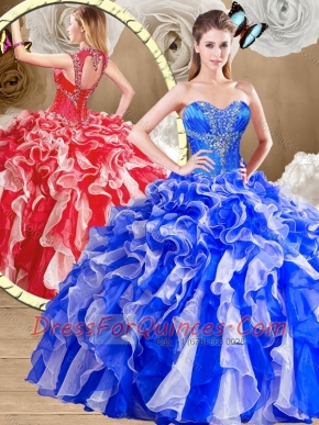 Latest Sweetheart Multi Color Sweet 16 Dresses with Ruffles