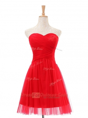 Sleeveless Ruching Zipper Evening Dress