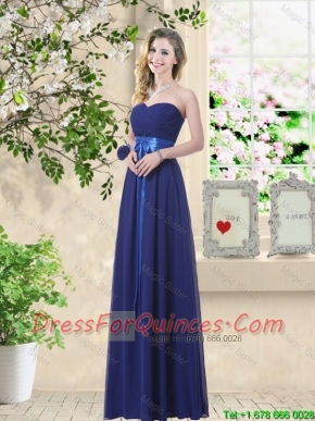 Discount Sweetheart Floor Length Junior Dresses with Sash