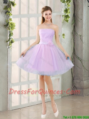 Custom Made A Line Strapless Ruching Prom Dresses with Belt