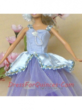 Sweet Lilac Lace Fashion Party Clothes Fashion Dress for Noble Barbie