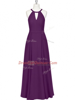 Hot Sale Eggplant Purple Prom Dress Prom and Party with Ruching Straps Sleeveless Zipper