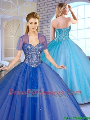 New Style Perfect Ball Gown Sweet 16 Dresses with Beading for 2016