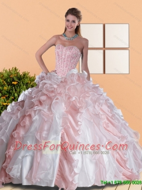 2015 Exclusive Sweetheart Quinceanera Dresses with Beading and Ruffles