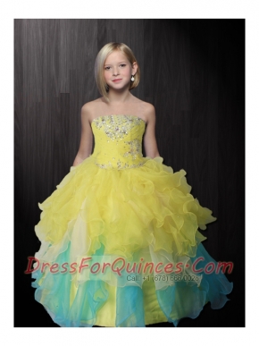 Brand New Beading Ball Gown Little Girl Pageant Dresses Sweetheart Floor-length