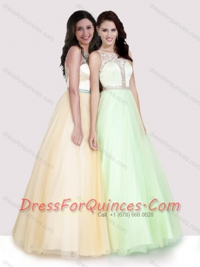 Best Selling See Through Empire Beaded Prom Dress in Tulle