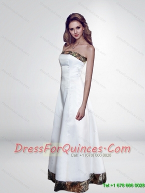 Discount Simple Empire Strapless Lace Up Camo Prom Dresses