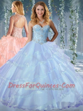 Luxurious Beaded and Ruffled Layers Quinceanera Dresses with Detachable Straps