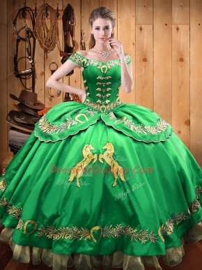 Sleeveless Beading and Embroidery Lace Up Quince Ball Gowns