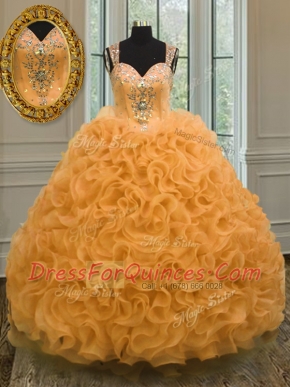 Spectacular Sleeveless Zipper Floor Length Beading and Ruffles Quinceanera Gowns