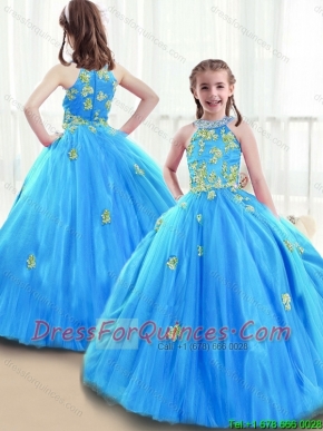 2015 Winter  New Arrivals High Neck Mini Quinceanera Gowns with Beading