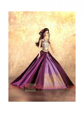 New Fashion Princess Purple Dress Gown for Barbie Doll