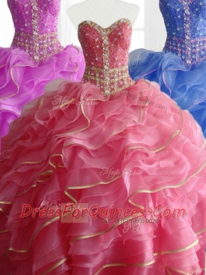Beautiful Ball Gown Quinceanera Dresses with Beading and Ruffles