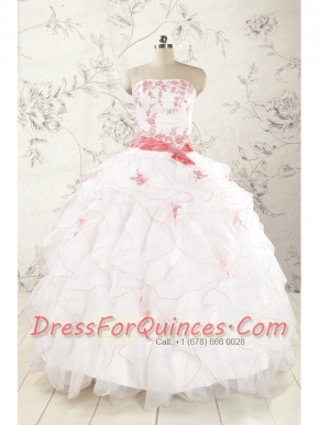 Most Popular Appliques White Quinceanera Dresses