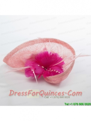 2014 Feather Tulle Red Hair Ornament for Women