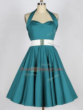 Sleeveless Belt Lace Up Dama Dress for Quinceanera
