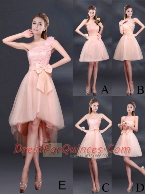 2015 Lace Up Organza Dama Dress with A Line