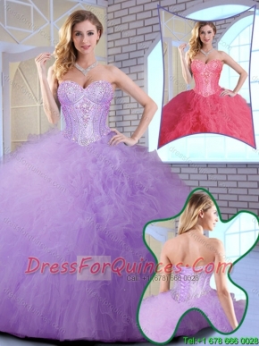2016 Wonderful Floor Length Sweet 16 Gowns with Ruffles