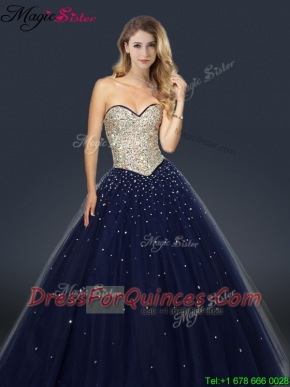 2016 Perfect A Line Sweetheart Prom Dresses with Beading and Paillette