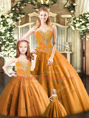 Delicate Floor Length Rust Red Sweet 16 Dresses Sweetheart Sleeveless Lace Up