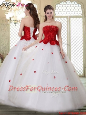 Popular A Line Strapless 2016 Quinceanera Dresses Quinceanera Dresses with Ruffles