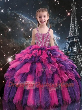 Gorgeous Ball Gown 2016 Adorable Little Girl Pageant Dresses with Beading