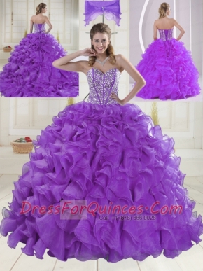 Hot Sale Sweetheart Beading 2015 Quinceanera Dresses in Sweet 16