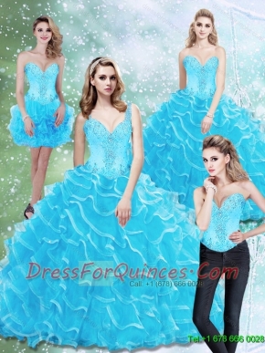 New Styles Sweetheart Quinceanera Dresses with Beading and Ruffled Layers