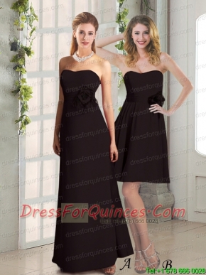 2015 Elegant Sweetheart Christmas Party Dress with Hand Made Flowers