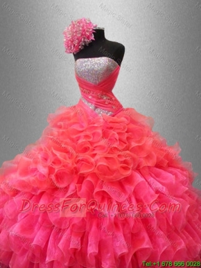 Beautiful Strapless Quinceanera Dresses with Sequins and Ruffles
