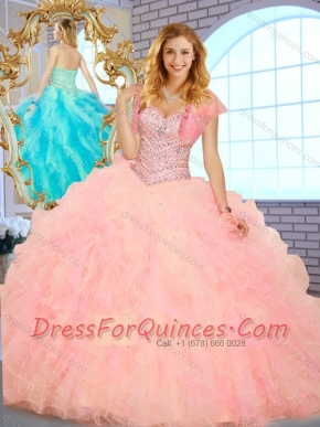 Lovely Ball Gown Sweetheart Quinceanera Dresses with Beading and Ruffles