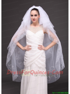 Embroidery With Tulle Bridal Veil On Sale