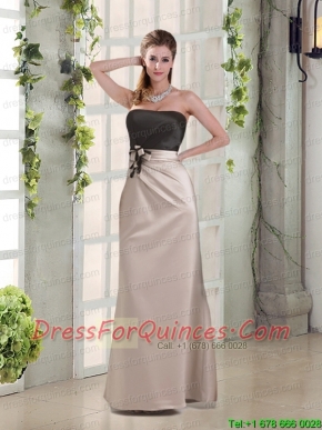 2015 Strapless Christmas Party Dresses with Hand Made Flowers