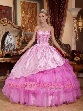 Popular Pink Sleeveless Ball Gown Sweetheart Floor-length 2014 Spring Quinceanera Dresses
