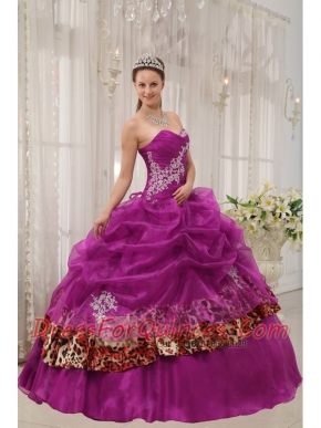 Beautiful Fuchsia Ball Gown Sweetheart Floor-length 2014 Spring Quinceanera Dresses
