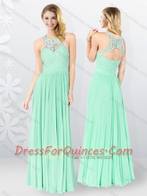 2016 Sexy Empire Appliques Prom Dresses in Apple Green